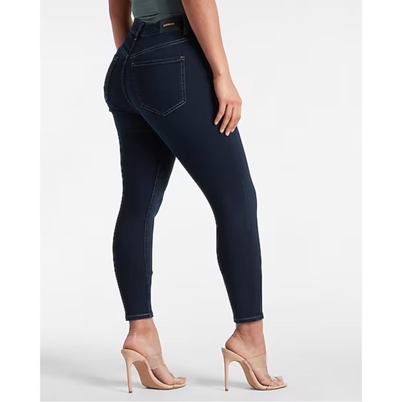 EXPRESS ~High Waisted Dark Wash Jeans (NWT) - Picture 6 of 14